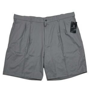 PGA Tour Golf Shorts Expandable Waistband Pleated Gray NWT